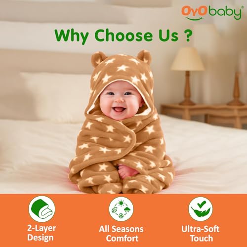 OYO BABY Baby Hooded Blankets