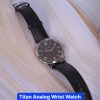 Titan Karishma Brown Dial Black Leather Strap Analog Watch - For - Image 2