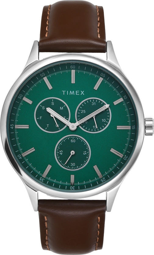 Titan Karishma Brown Dial Black Leather Strap Analog Watch - For - Image 6