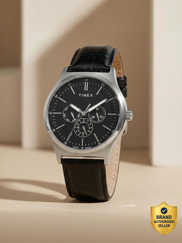 Titan Karishma Brown Dial Black Leather Strap Analog Watch - For - Image 8
