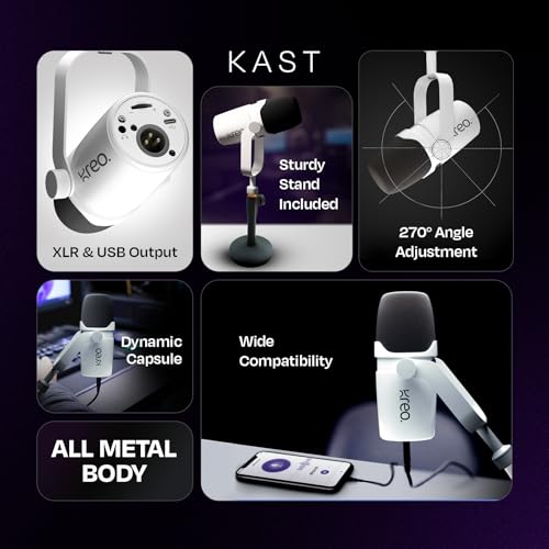 Kreo Kast Dynamic Mic, XLR/USB