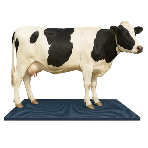 M.R.F Cow mat Waterproof Cow Mat – BPA-Free Raised Edges Animal Feeding Mat for Cow, Buffalo, Horse, Camel, and Bull – Easy to Clean, Dishwasher Safe(8x5 Feet 30mm) Thickness