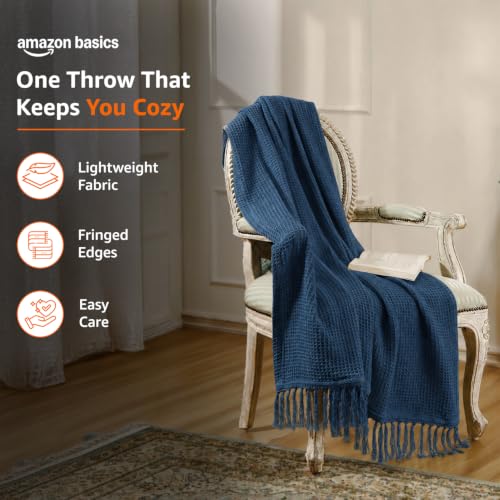 Amazon Basics Waffle Throw Blanket