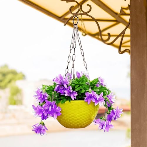 Go Hooked Plastic Hanging Pot, Yellow, 4.8 Inch, 5 Pieces - Image 3