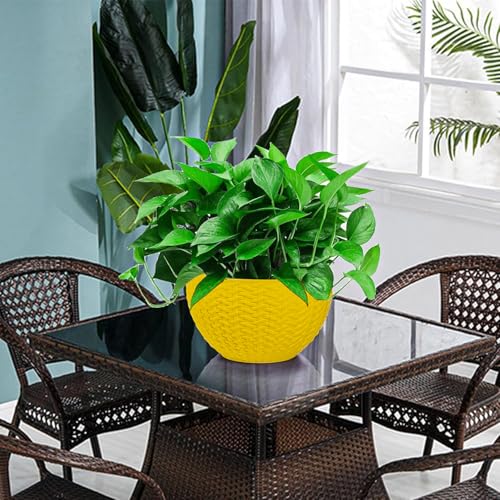 Go Hooked Plastic Hanging Pot, Yellow, 4.8 Inch, 5 Pieces - Image 5