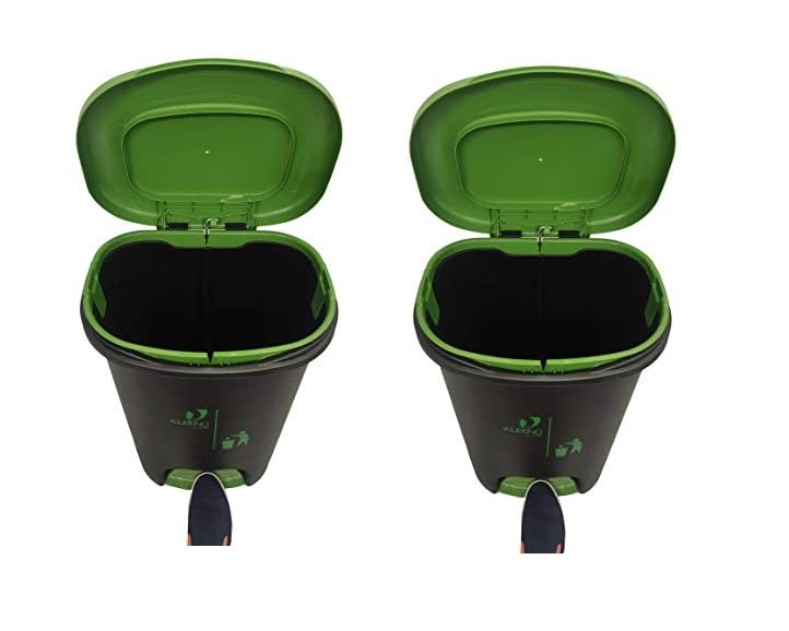 Cello Plastic Pedal Step-On Garbage Dustbin 50 Ltr,Green/Green (COMBO) - Image 3