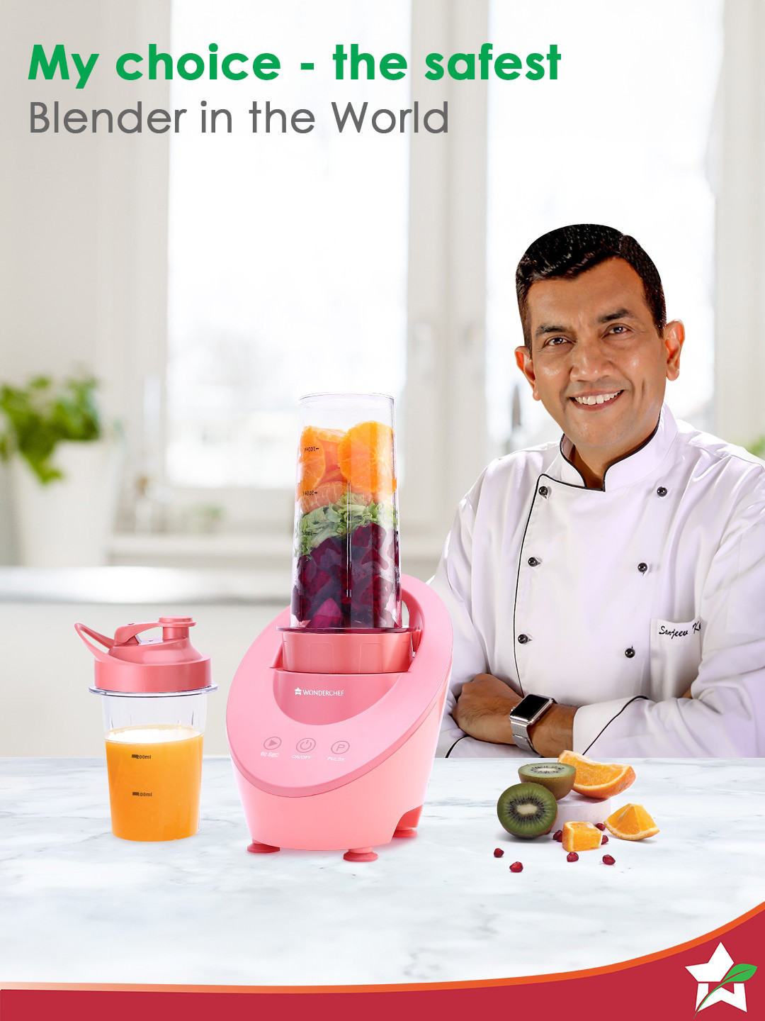 Wonderchef Magneto Blender, Smoothie & Juice Maker, 2 Jars, 200W - Image 6