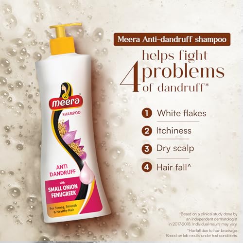 Meera Anti-Dandruff Shampoo, With Small Onion and Fenugreek, 340ml - Image 4