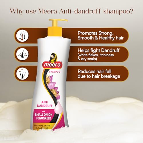 Meera Anti-Dandruff Shampoo, With Small Onion and Fenugreek, 340ml - Image 5