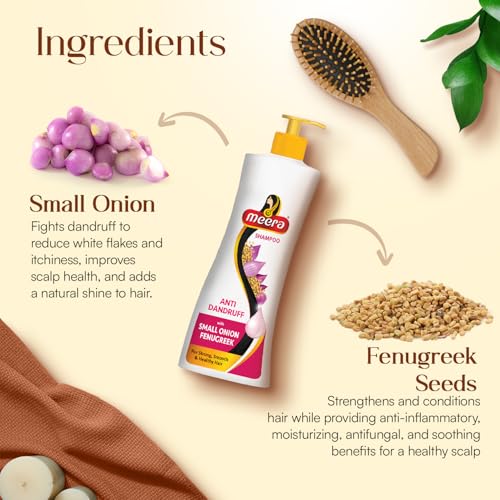 Meera Anti-Dandruff Shampoo, With Small Onion and Fenugreek, 340ml - Image 6