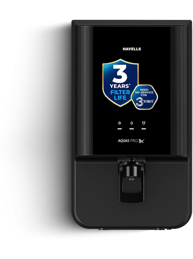 HAVELLS Aquas Pro 3X 7 L RO + UV Water Purifier (Black)
