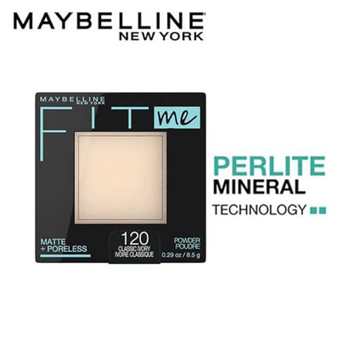 Maybelline New York Fit Me Matte + Poreless Powder, 120 Classic Ivory - Image 4