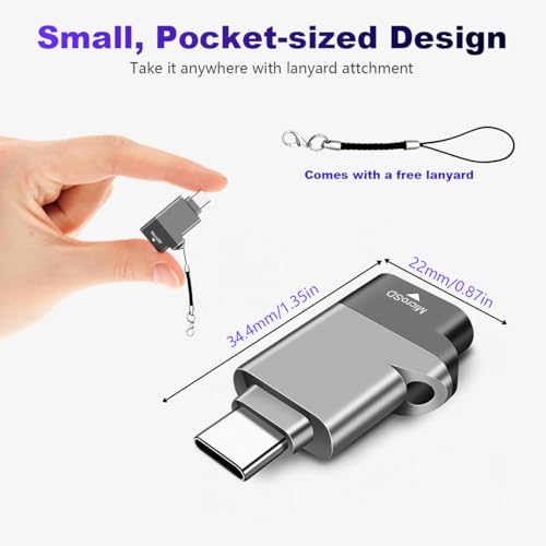 Verilux® USB-C MicroSD Card Reader with USB 3.0 & 5Gbps High-Speed - Image 3