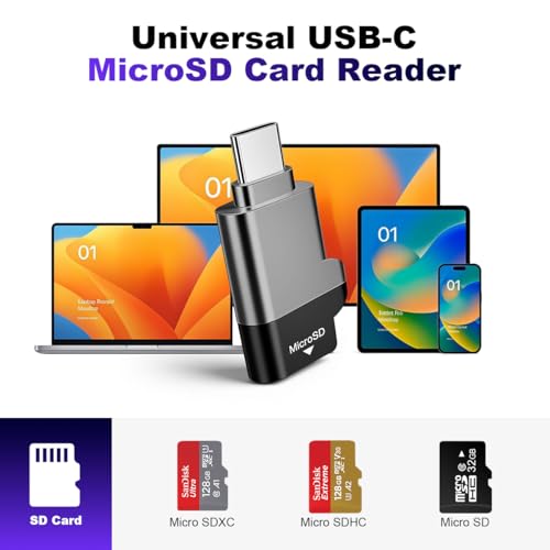 Verilux® USB-C MicroSD Card Reader with USB 3.0 & 5Gbps High-Speed - Image 4
