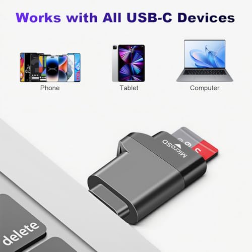 Verilux® USB-C MicroSD Card Reader with USB 3.0 & 5Gbps High-Speed - Image 7