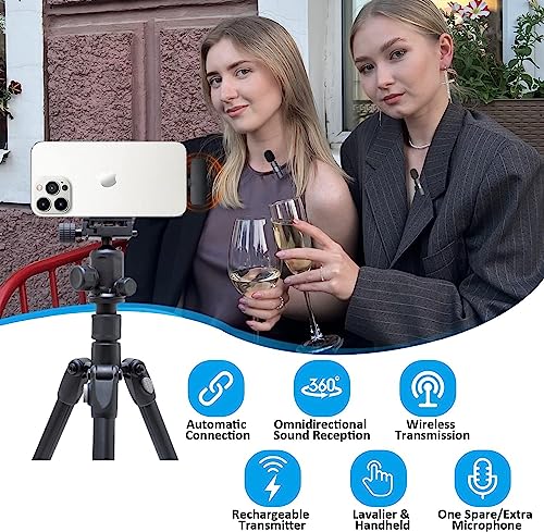 TECHNOVIEW Wireless Microphone Lavalier Lapel