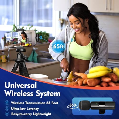 TECHNOVIEW Wireless Microphone Lavalier Lapel