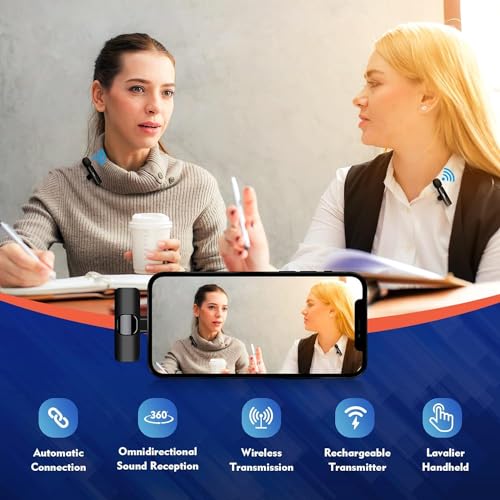 TECHNOVIEW Wireless Microphone Lavalier Lapel
