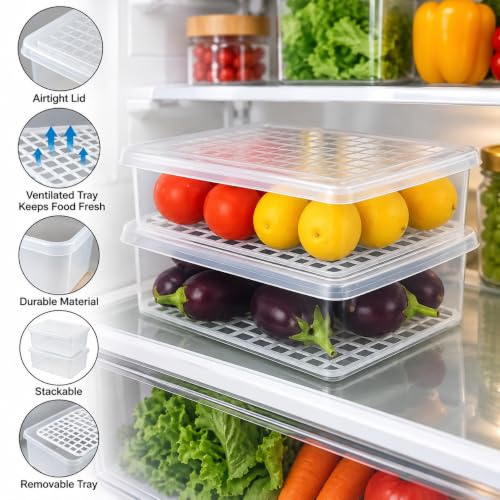 Sulfar Fridge Storage Boxes Fridge