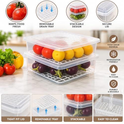 Sulfar Fridge Storage Boxes Fridge