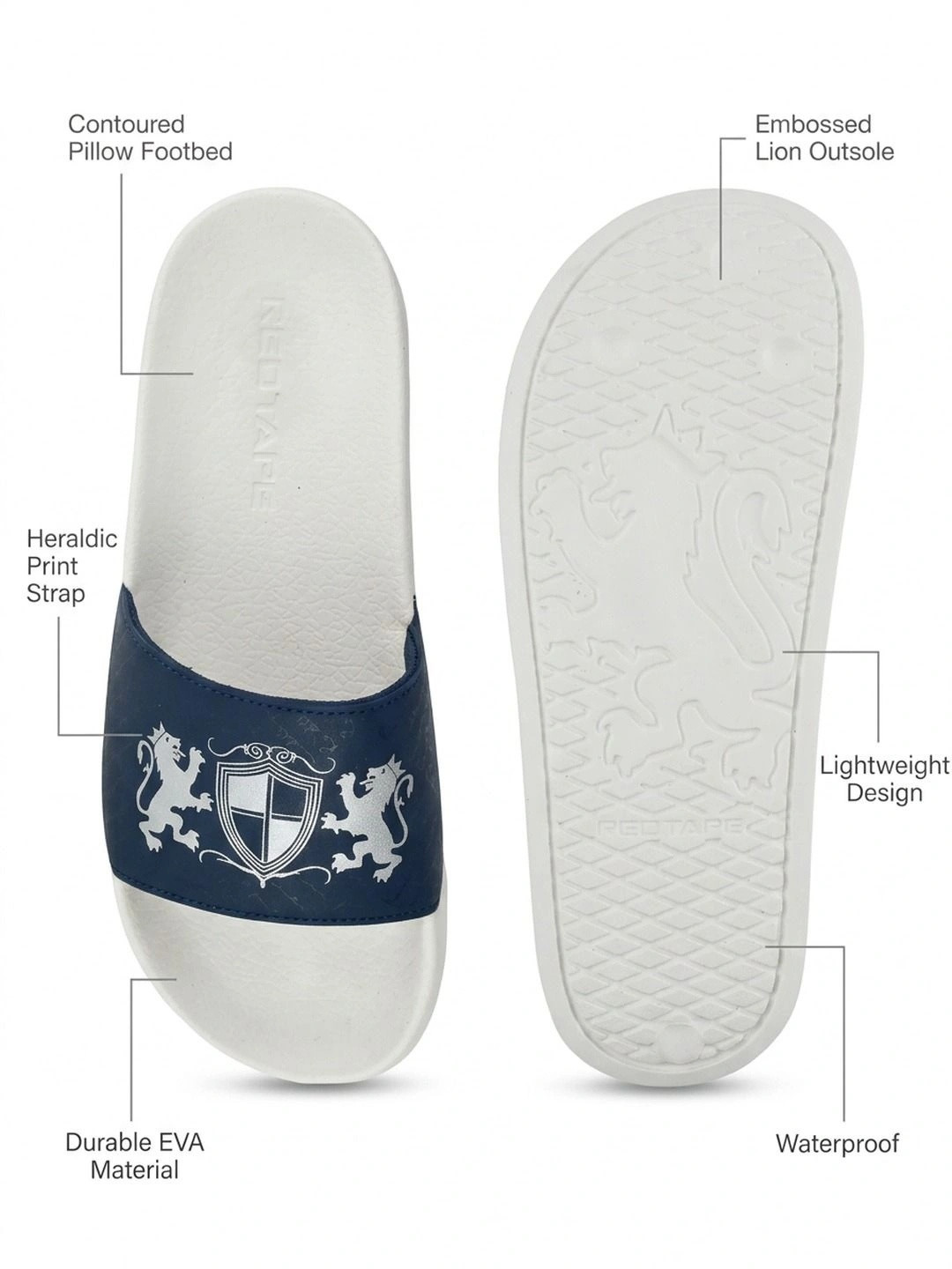 Red Tape Men Printed Sliders - Image 5
