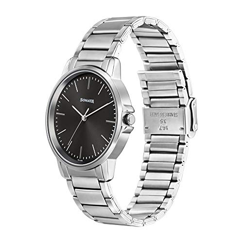 Sonata Essentials Quartz Analog Black