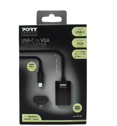 Port Designs Type C to VGA Adapter
