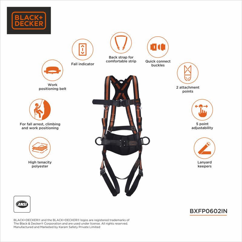 BLACK+DECKER Full Body Safety Harness