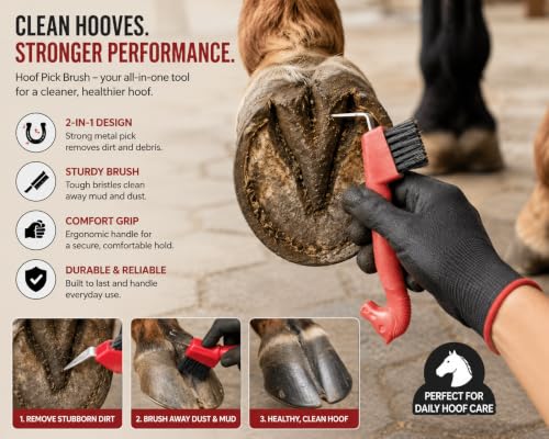 Hoof Pick Brush with Metal