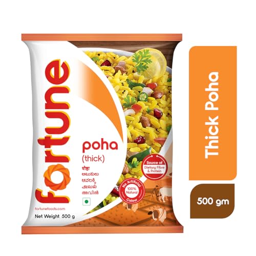 FORTUNE Thick Poha, Source of Fibre and Protein, 500grams - Image 3