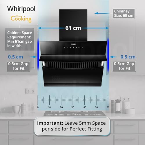 Whirlpool 60cm 1450 m3/hr Filterless