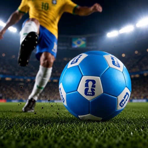 Hamleys Football Size 5 FIFA World Cup 2026 Licensed, Metallic Blue - Image 5