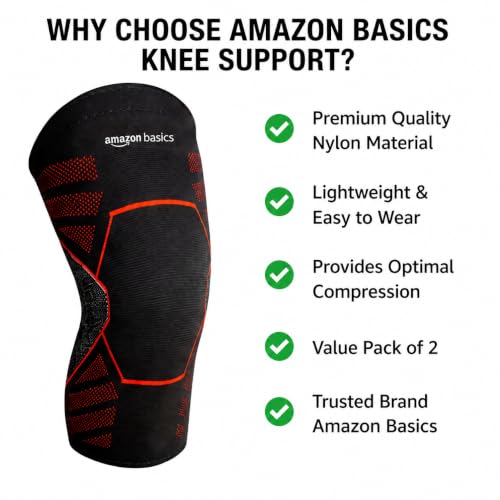 Amazon Basics Nylon Knee Support