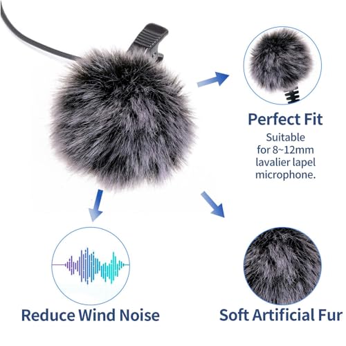 2 PCS Furry Windscreen Mic