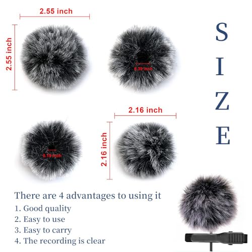 2 PCS Furry Windscreen Mic