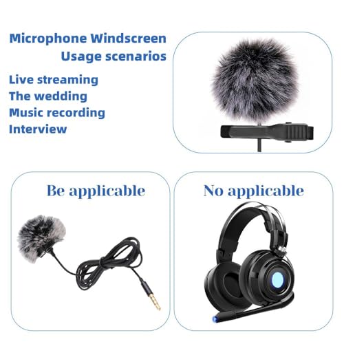 2 PCS Furry Windscreen Mic