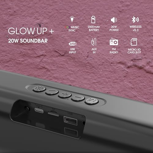 Glow Up+ Wireless Bluetooth Soundbar