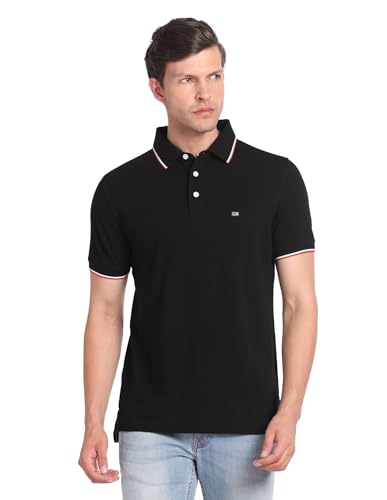 Arrow Sport Men Regular fit Cotton Solid Short Sleeves Polo Shirt