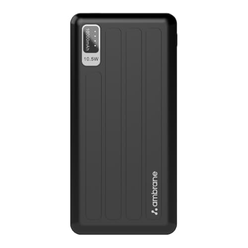 Ambrane 10000mah Power Bank (PP-129, Black)