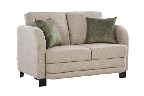 HomeTown Grace Fabric Two Seater Sofa in Grey Colour - Image 4