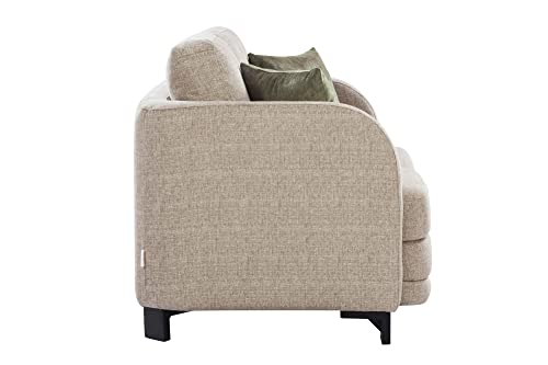 HomeTown Grace Fabric Two Seater Sofa in Grey Colour - Image 5