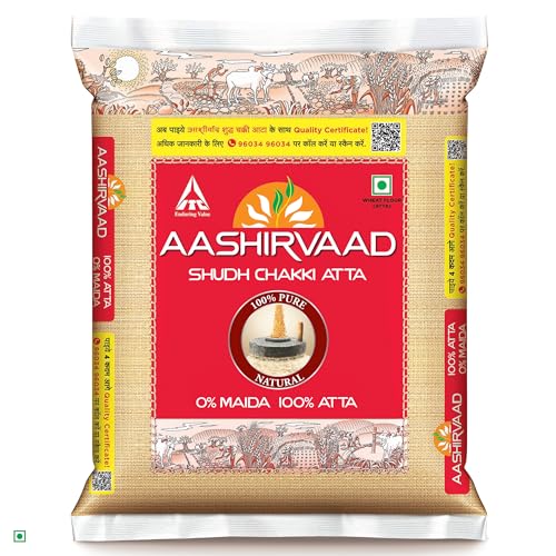 Aashirvaad Shudh Chakki Atta, 10kg Pack, 100% Whole Wheat Flour, 0% Maida