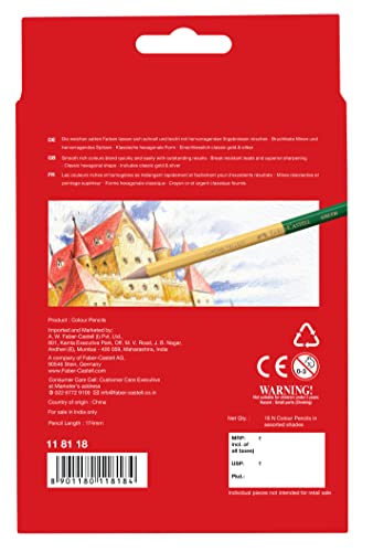Faber-Castell Bi-Colour Pencil, Pack of 18 (Assorted) - Image 3