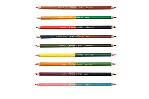 Faber-Castell Bi-Colour Pencil, Pack of 18 (Assorted) - Image 5