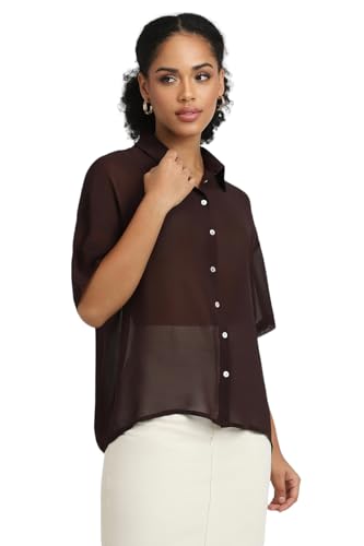 Forever 21 Women Solid Regular Fit Shirt - Image 2