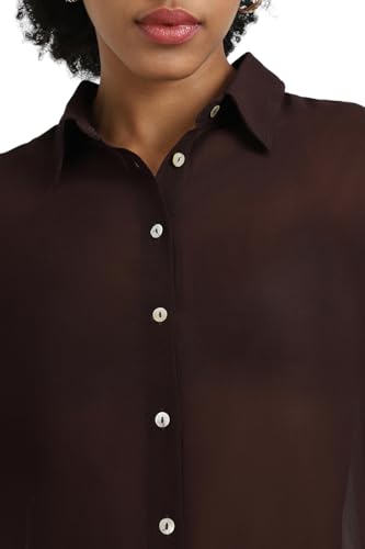 Forever 21 Women Solid Regular Fit Shirt - Image 4