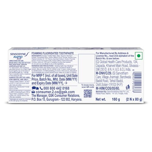 Sensodyne Toothpaste Rapid Relief