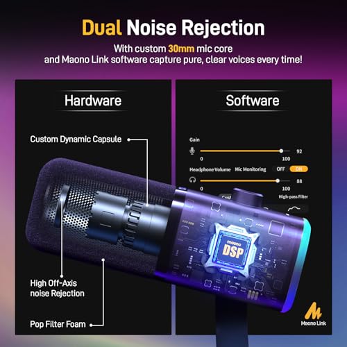 MAONO Dynamic Gaming Microphone: USB/XLR