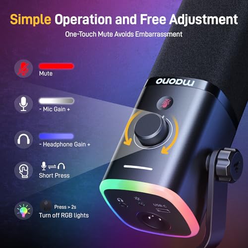 MAONO Dynamic Gaming Microphone: USB/XLR