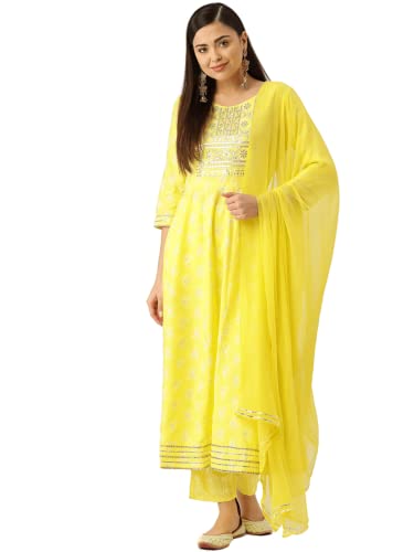 Maaesa Women Embroidered Anarkali Suit Set